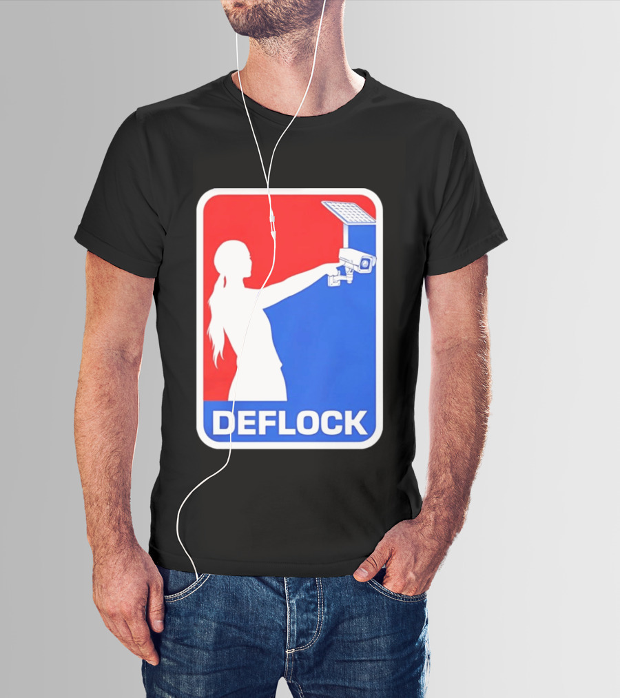 Deflock Woman Pointing At Security Camera T-Shirt