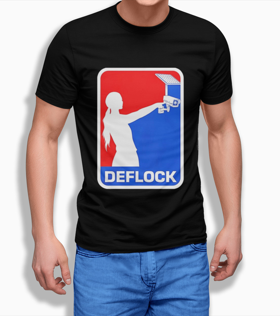 Deflock Woman Pointing At Security Camera T-Shirt