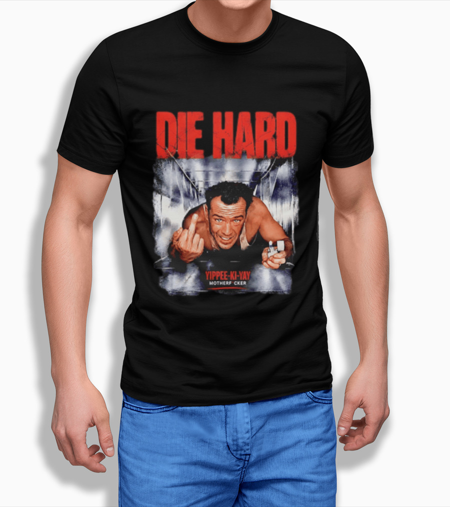 Die Hard 1988 Bruce Willis Yippee Ki Yay Motherfucker Iconic Action Movie Scene T-Shirt