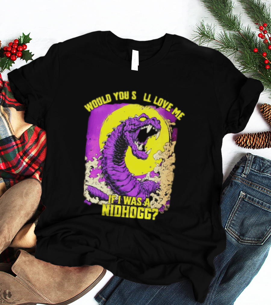 Would You Still Love Me If I Was A Nidhogg Purple Monster Retro Aesthetic T-Shirt