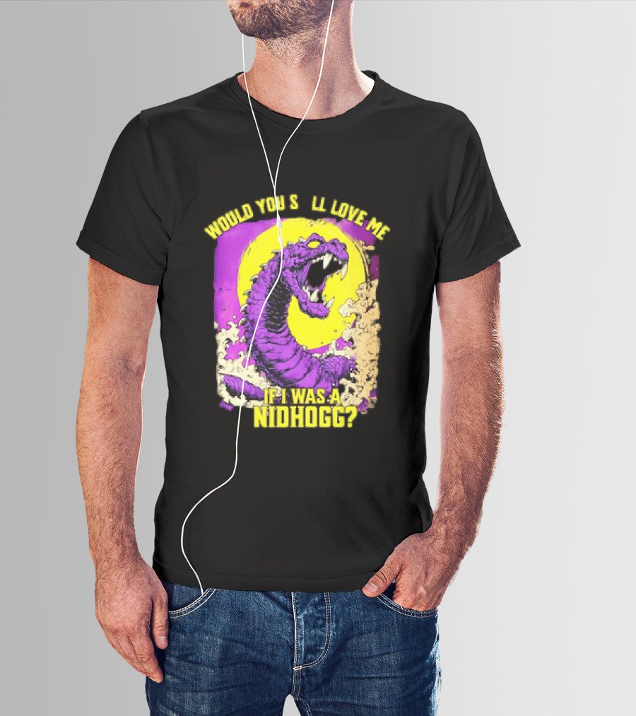 Would You Still Love Me If I Was A Nidhogg Purple Monster Retro Aesthetic T-Shirt