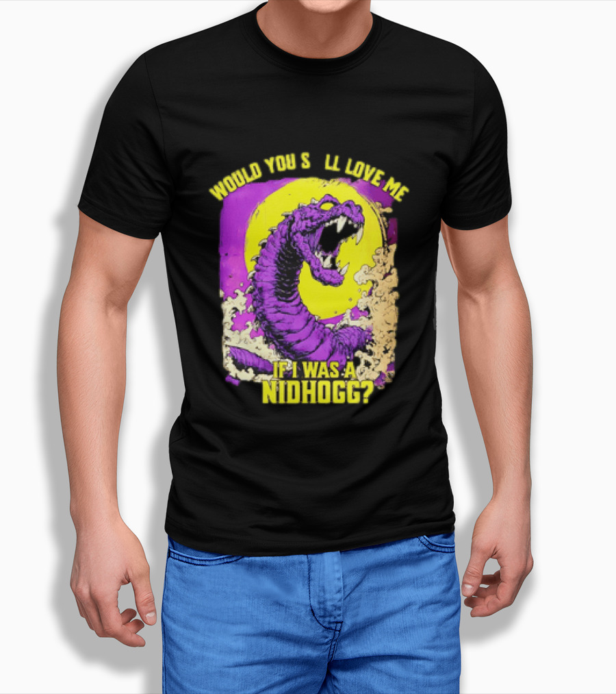 Would You Still Love Me If I Was A Nidhogg Purple Monster Retro Aesthetic T-Shirt