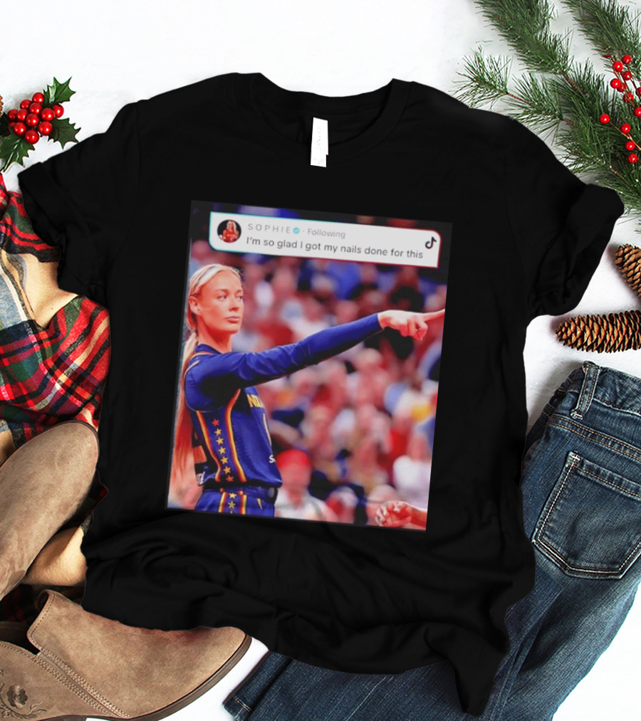 Sophie Cunningham Pointing I'm So Glad I Got My Nails Done Basketball Moment T-Shirt