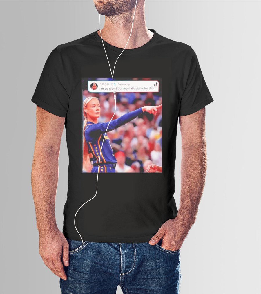 Sophie Cunningham Pointing I'm So Glad I Got My Nails Done Basketball Moment T-Shirt
