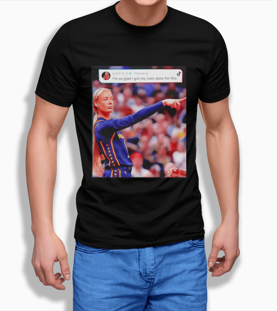 Sophie Cunningham Pointing I'm So Glad I Got My Nails Done Basketball Moment T-Shirt