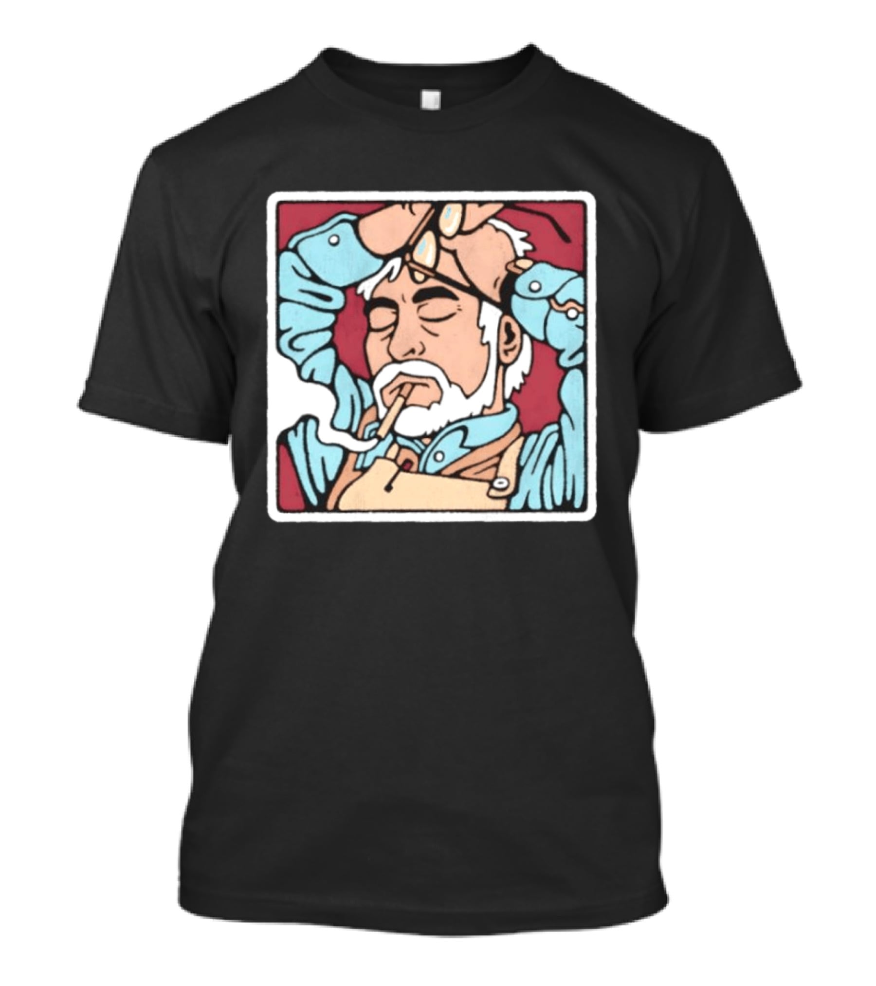 Hayao Miyazaki Smoking Studio Ghibli Filmmaker Animation Mens Casual T-Shirt