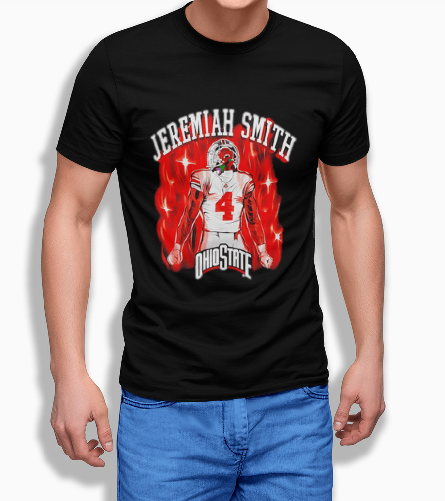 Jeremiah Smith Ohio State Buckeyes Number 4 Football Player T-Shirt