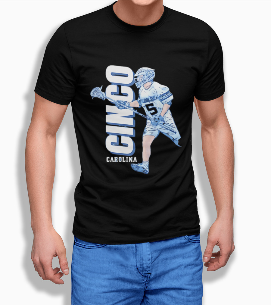 Cinco Carolina Peter Thomann Lacrosse Player Number 5 T-Shirt