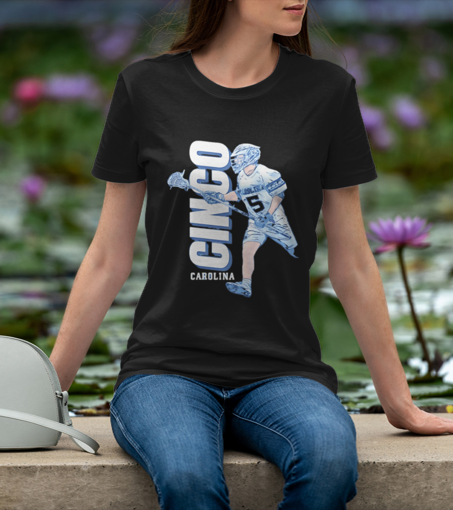 Cinco Carolina Peter Thomann Lacrosse Player Number 5 T-Shirt