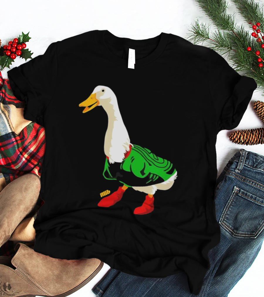 Y Si Si Duck Funny Quirky Cartoon Character In Bright Outfit T-Shirt