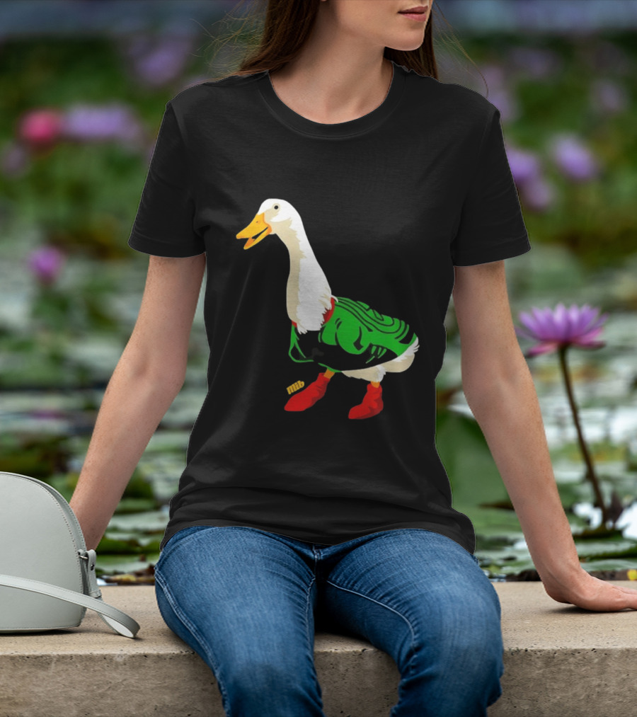 Y Si Si Duck Funny Quirky Cartoon Character In Bright Outfit T-Shirt