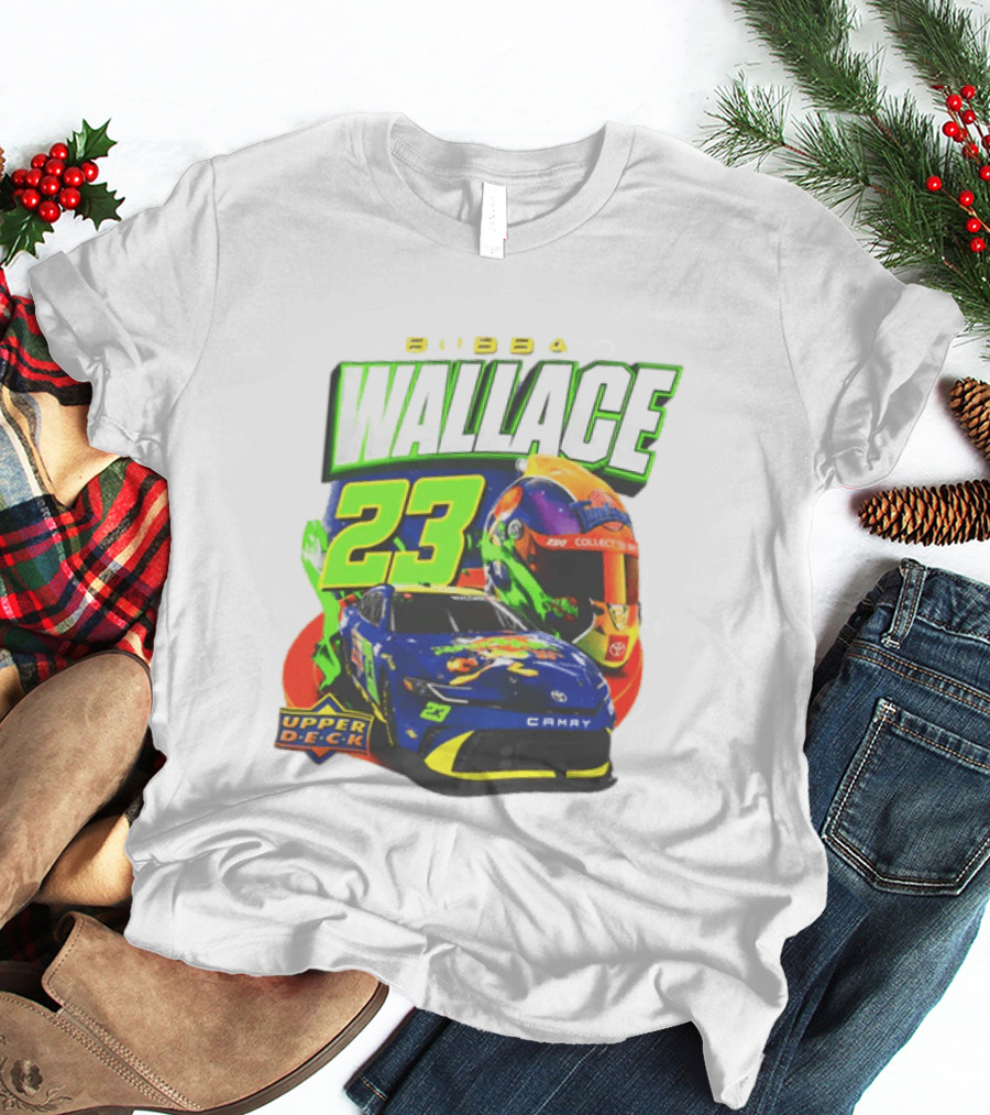 Bubba Wallace 23XI Racing Upper Deck Collectibles NASCAR Camry Helmet T-Shirt