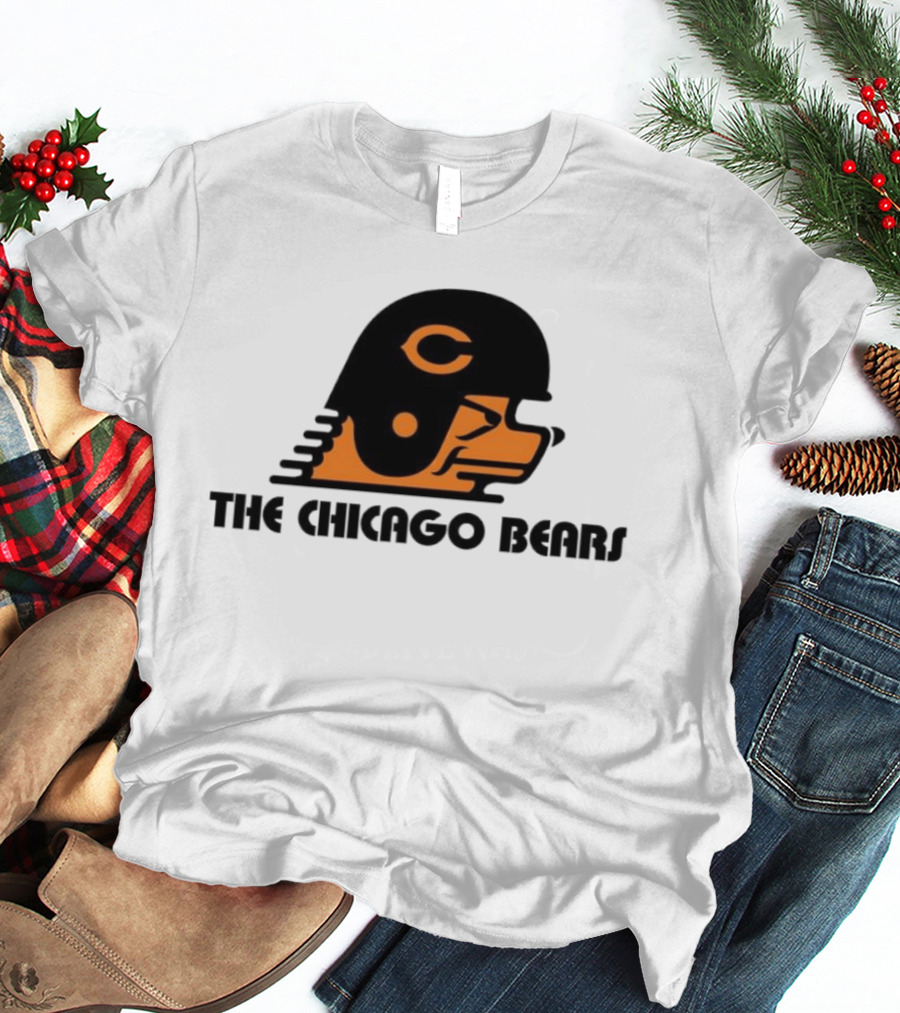 The Chicago Bears Helmet Logo And Balaclava T-Shirt