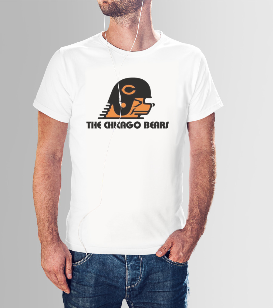 The Chicago Bears Helmet Logo And Balaclava T-Shirt