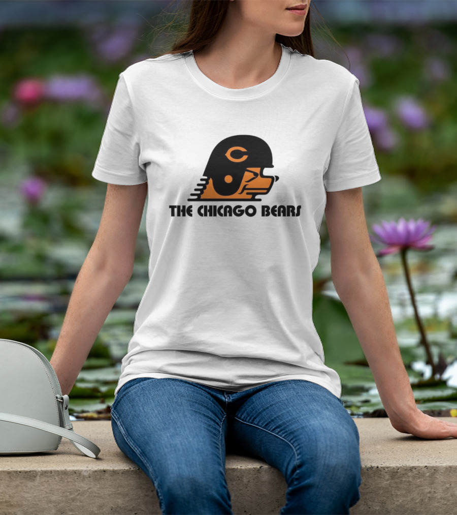 The Chicago Bears Helmet Logo And Balaclava T-Shirt