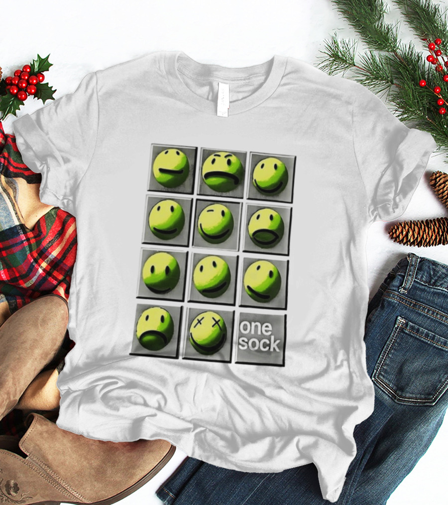 Emotions Smile Face Expressions One Sock T-Shirt