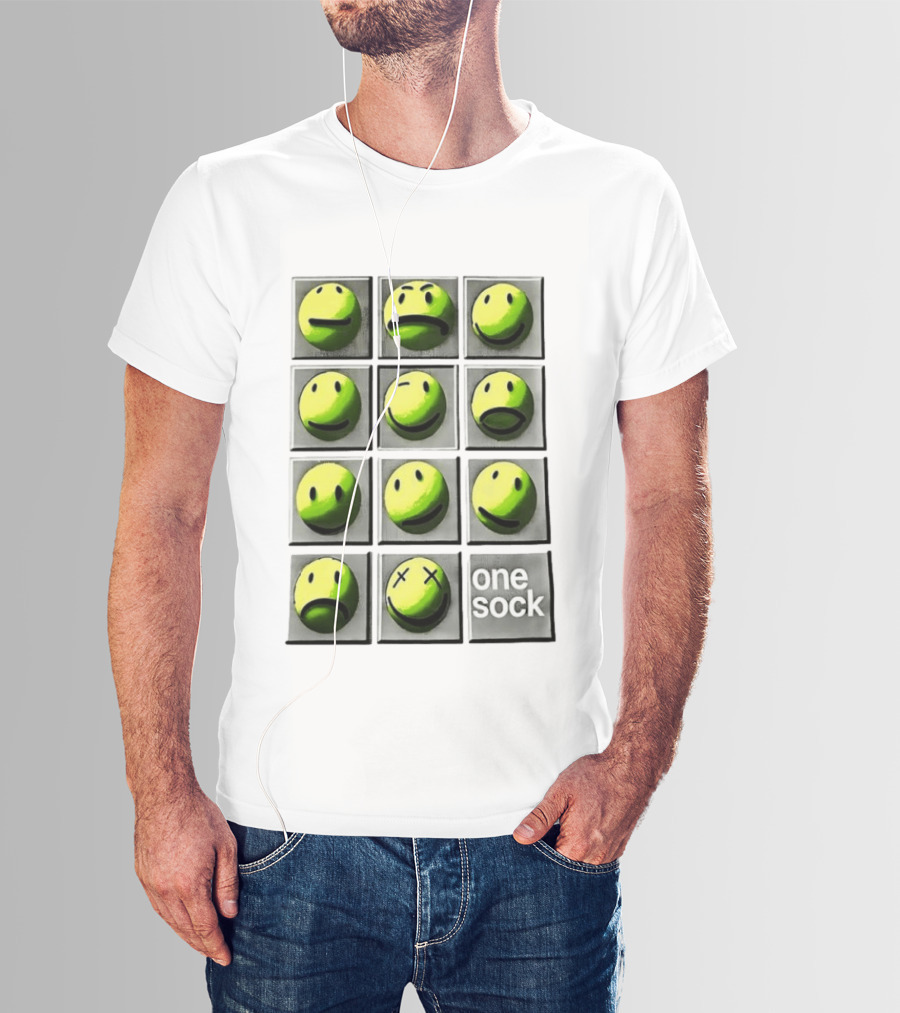 Emotions Smile Face Expressions One Sock T-Shirt