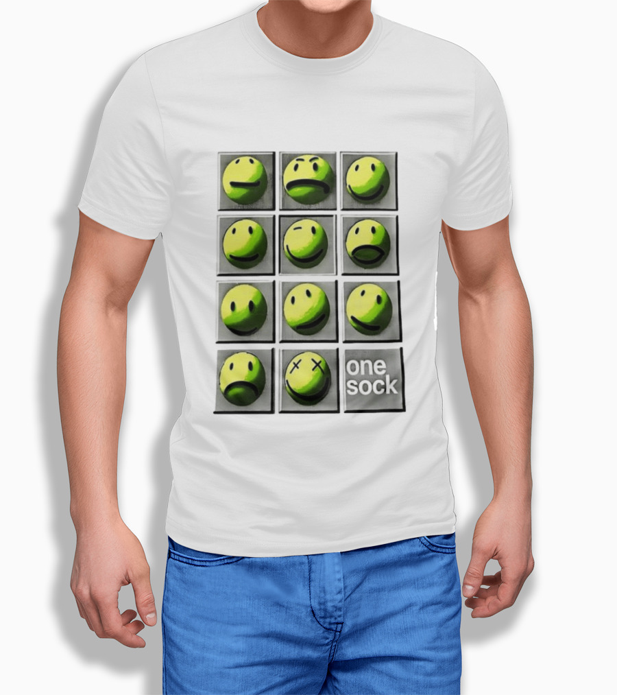 Emotions Smile Face Expressions One Sock T-Shirt