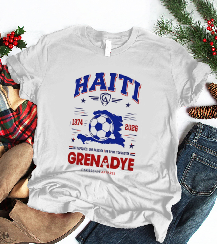 Haiti 1974 2026 Grenadye Haitian Football Caribbean Annakil T-Shirt