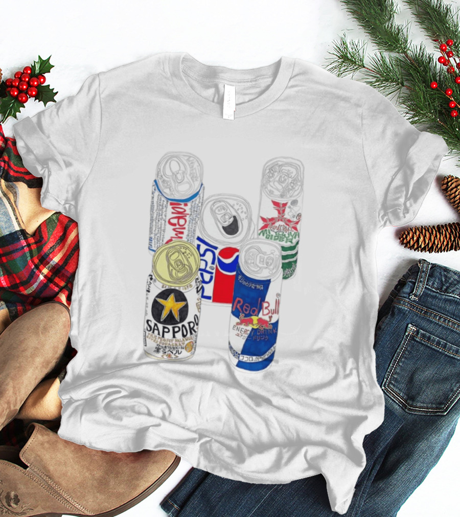 Sapporo Pepsi Mitsuya Cider Red Bull Drink Can T-Shirt
