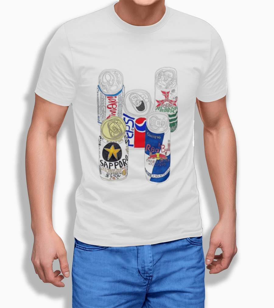 Sapporo Pepsi Mitsuya Cider Red Bull Drink Can T-Shirt