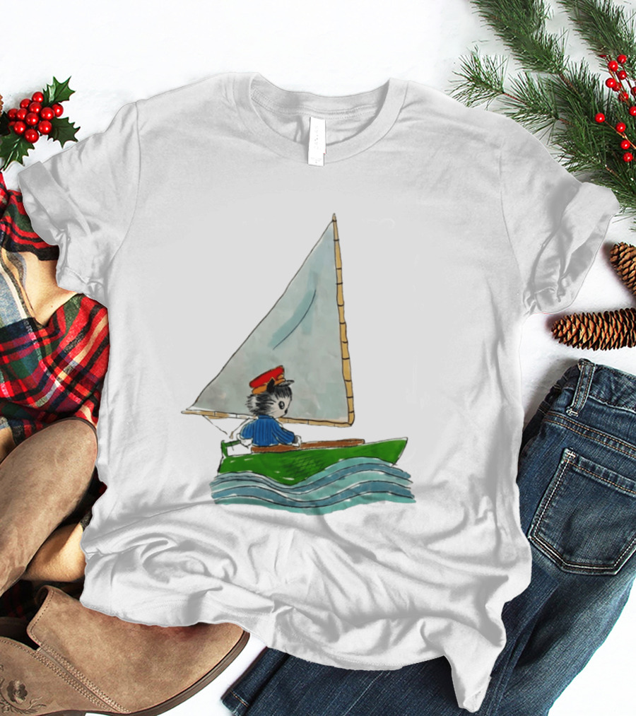 Sailing Kitty With Red Hat I Need To Return From Whence I Came Bestie T-Shirt