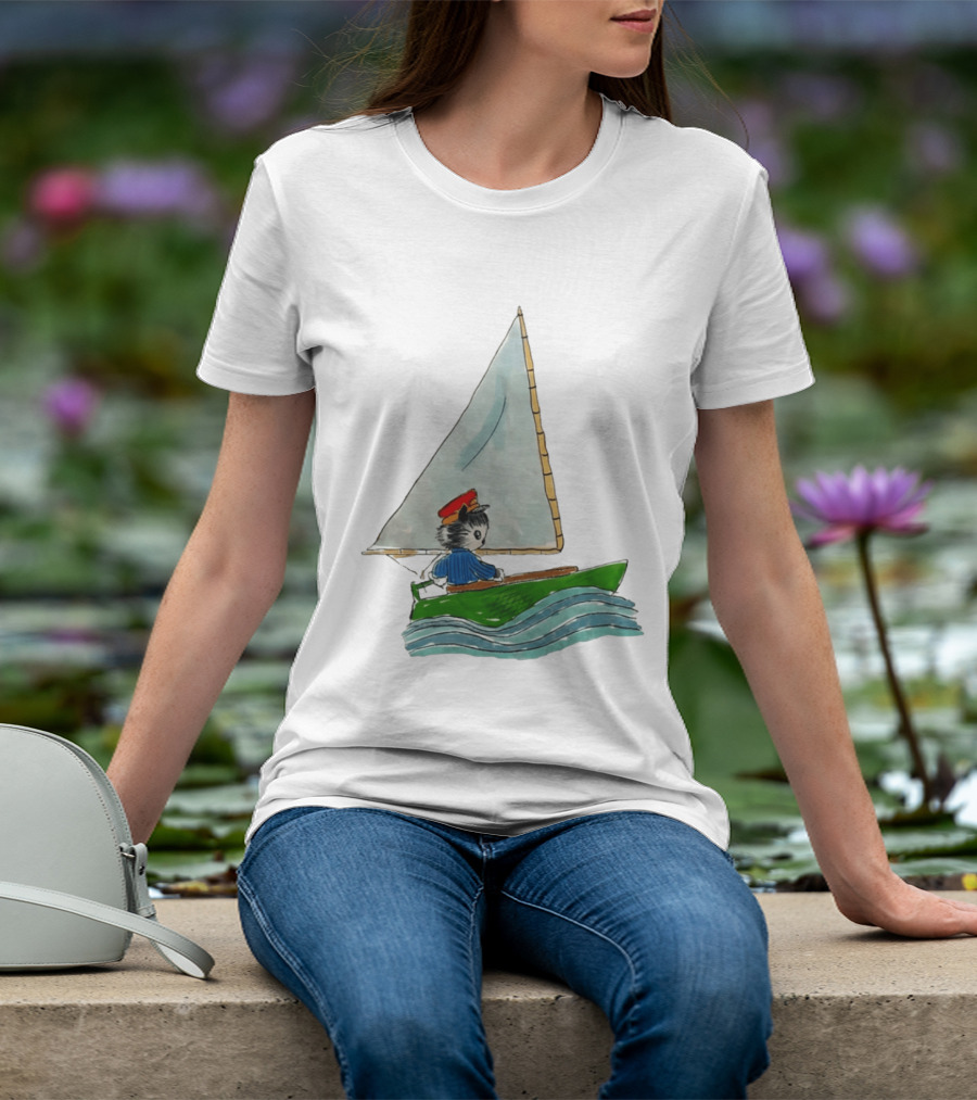 Sailing Kitty With Red Hat I Need To Return From Whence I Came Bestie T-Shirt