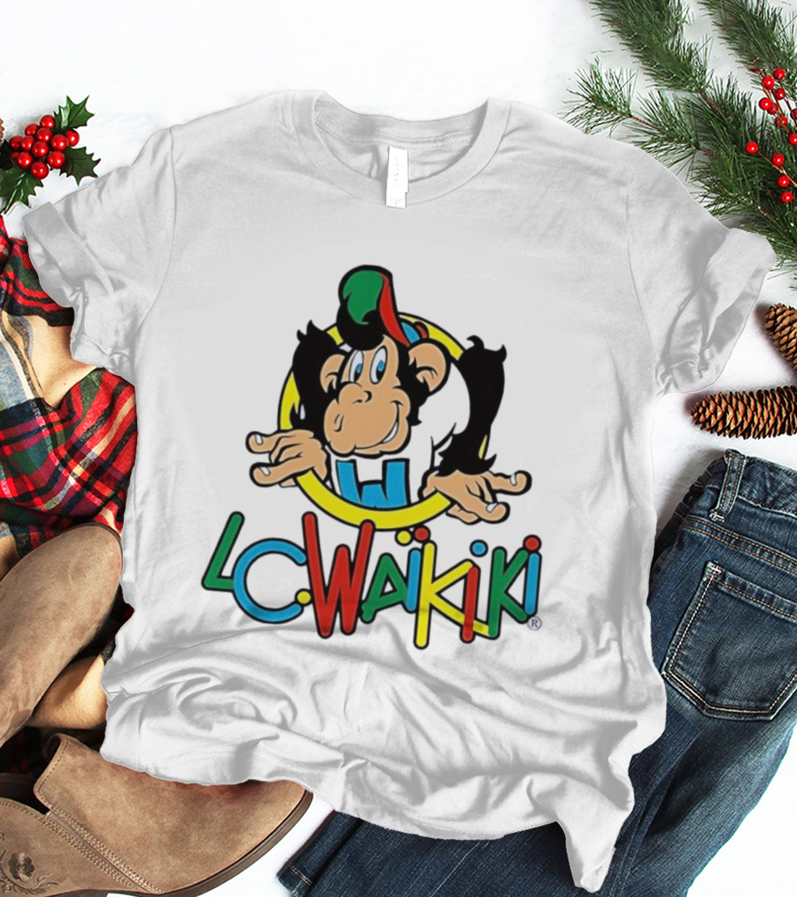LC Waikiki Colorful Cartoon Monkey T-Shirt