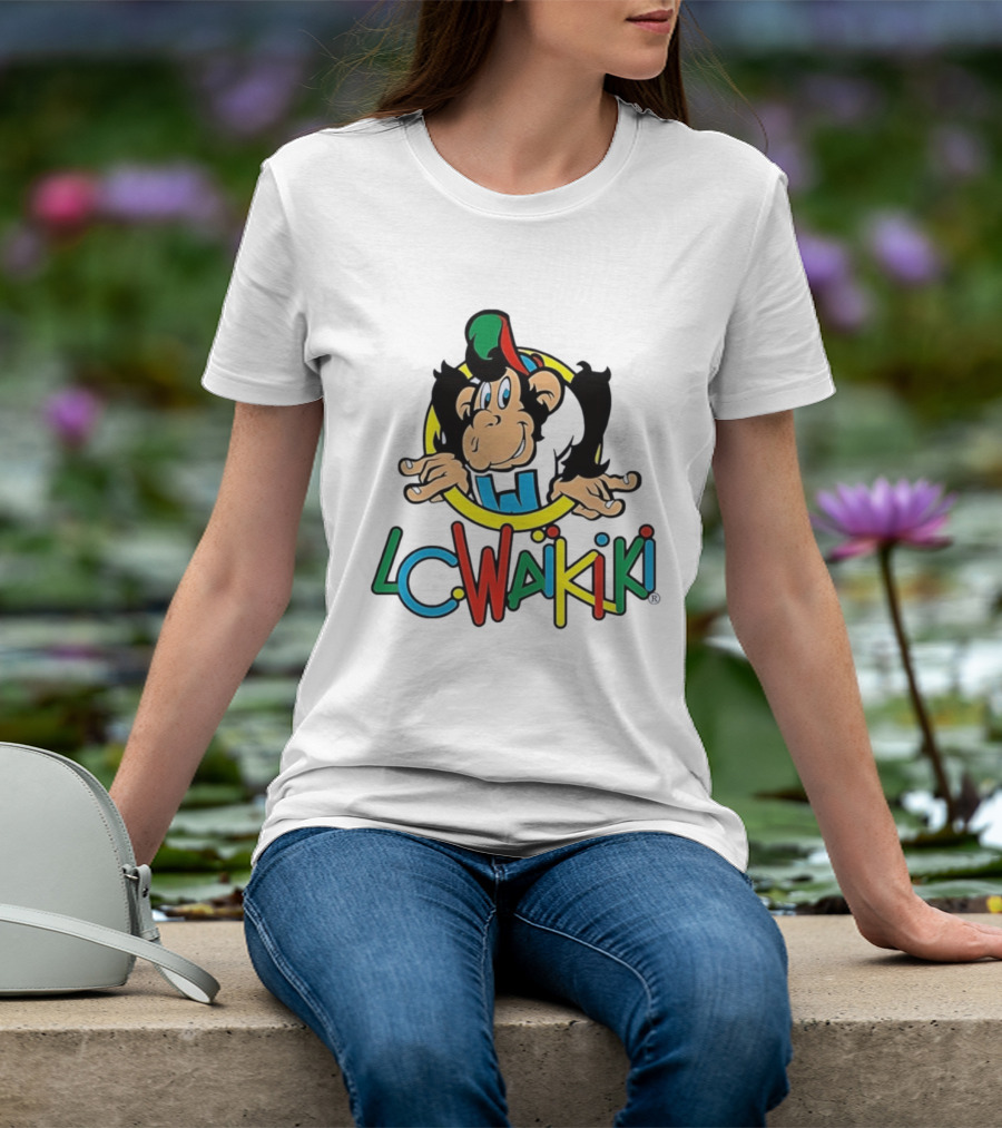 LC Waikiki Colorful Cartoon Monkey T-Shirt