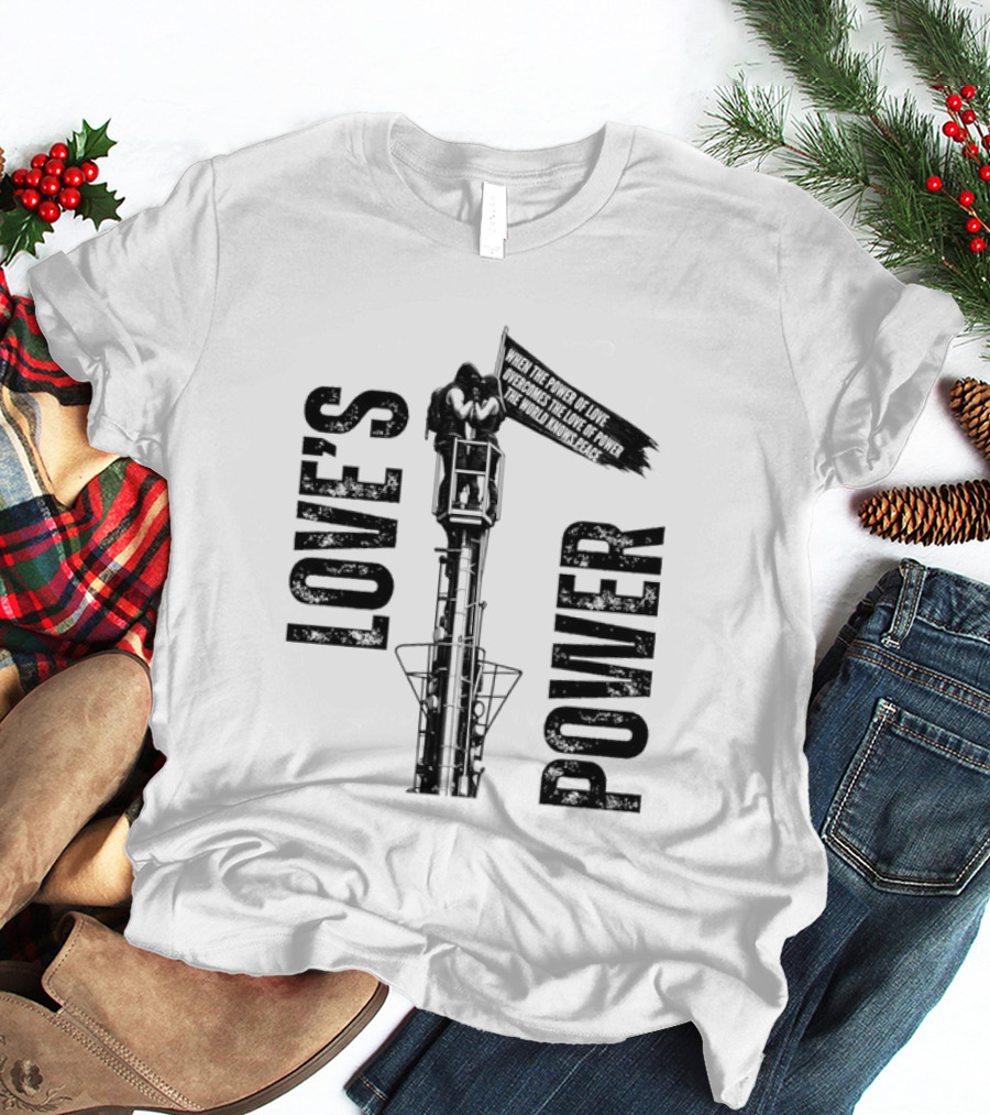 Love's Power Angela Nikolau And Ivan Beerkus Tower Embrace T-Shirt