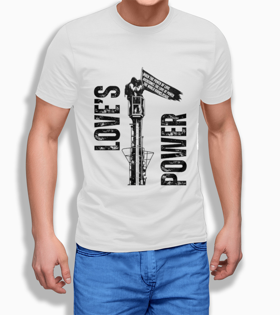 Love's Power Angela Nikolau And Ivan Beerkus Tower Embrace T-Shirt