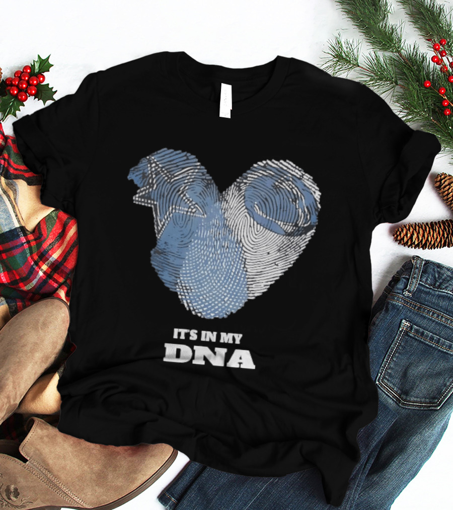 Dallas Cowboys Heart It's In My DNA Football Team Fan Pride T-Shirt