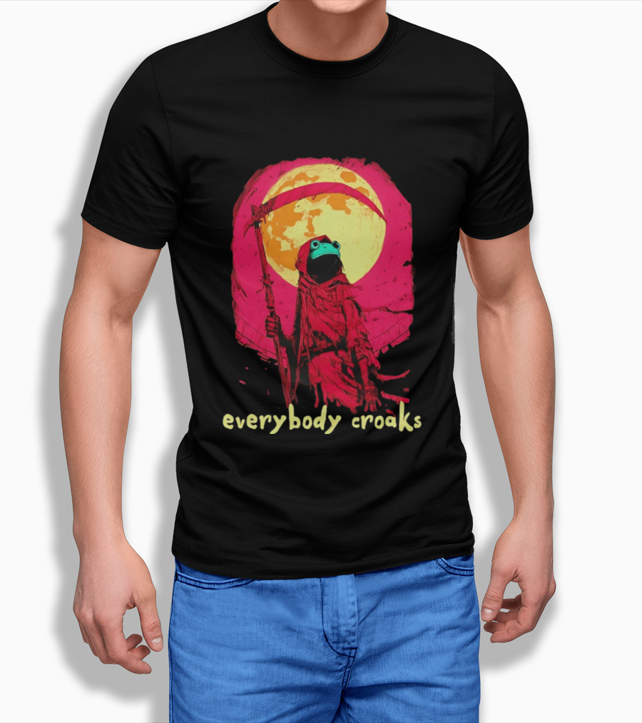 Everybody Croaks Frog Reaper Moon Scene T-Shirt