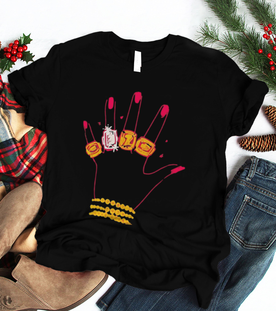 Hand Wearing Rings Bracelets 13 + 87 TNT Love Story T-Shirt
