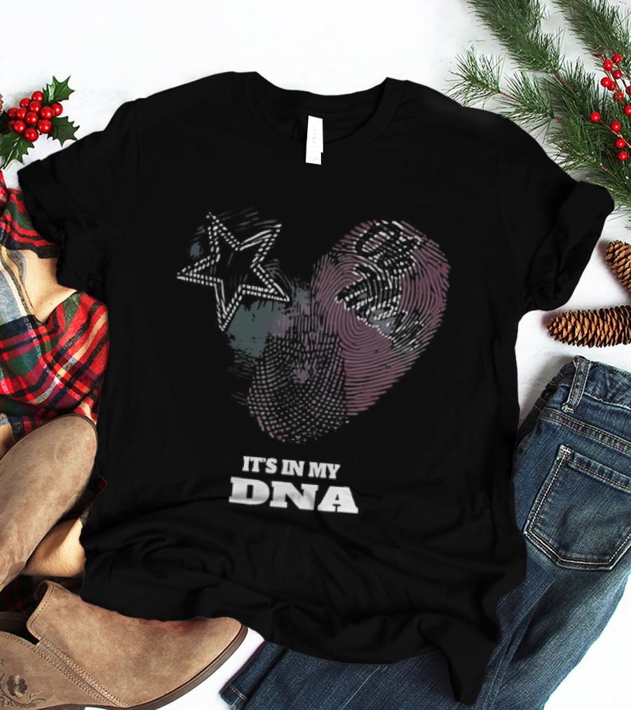 Heart Shaped Fingerprint Patriotism It's In My DNA T-Shirt
