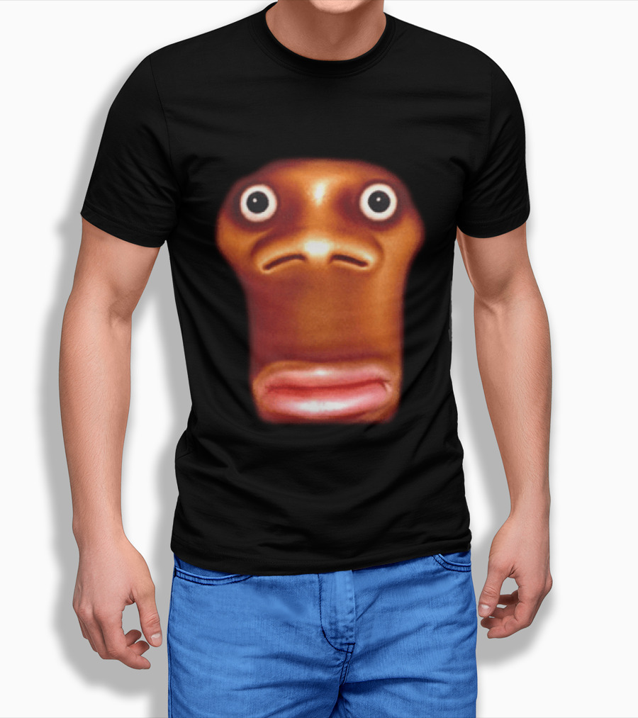 Stop Looking At Me Face Staring Meme Brown Expression T-Shirt