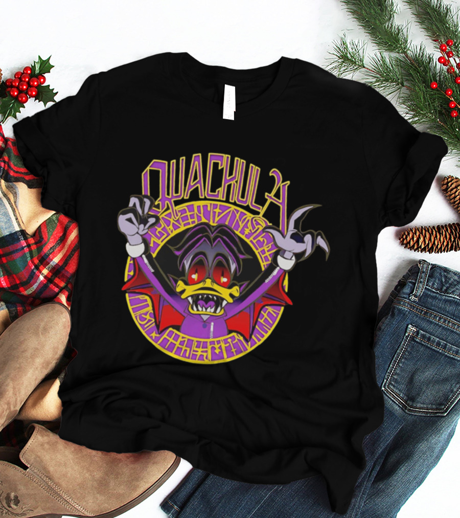 Quackula Vampire Duck Halloween Cartoon T-Shirt