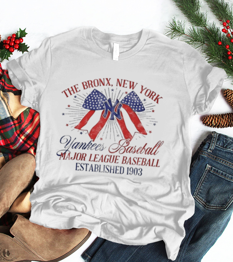 The Bronx New York Yankees Baseball Major League July 4th Established 1903 T-Shirt
