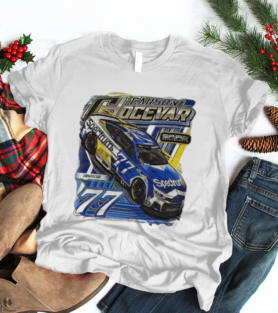 Carson Hocevar 77 Spectrum Chevrolet Camaro Spire Motorsports NASCAR Racing Team T-Shirt
