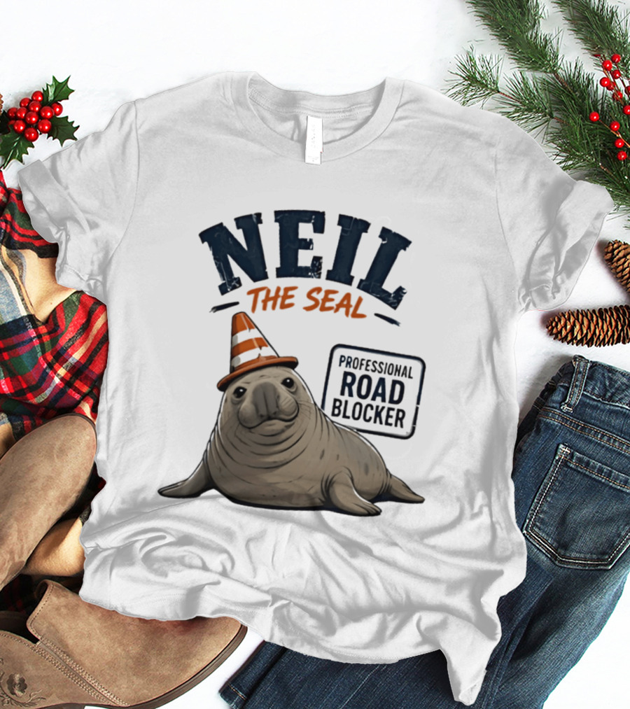 Neil The Seal Traffic Cone Hat Professional Road Blocker T-Shirt