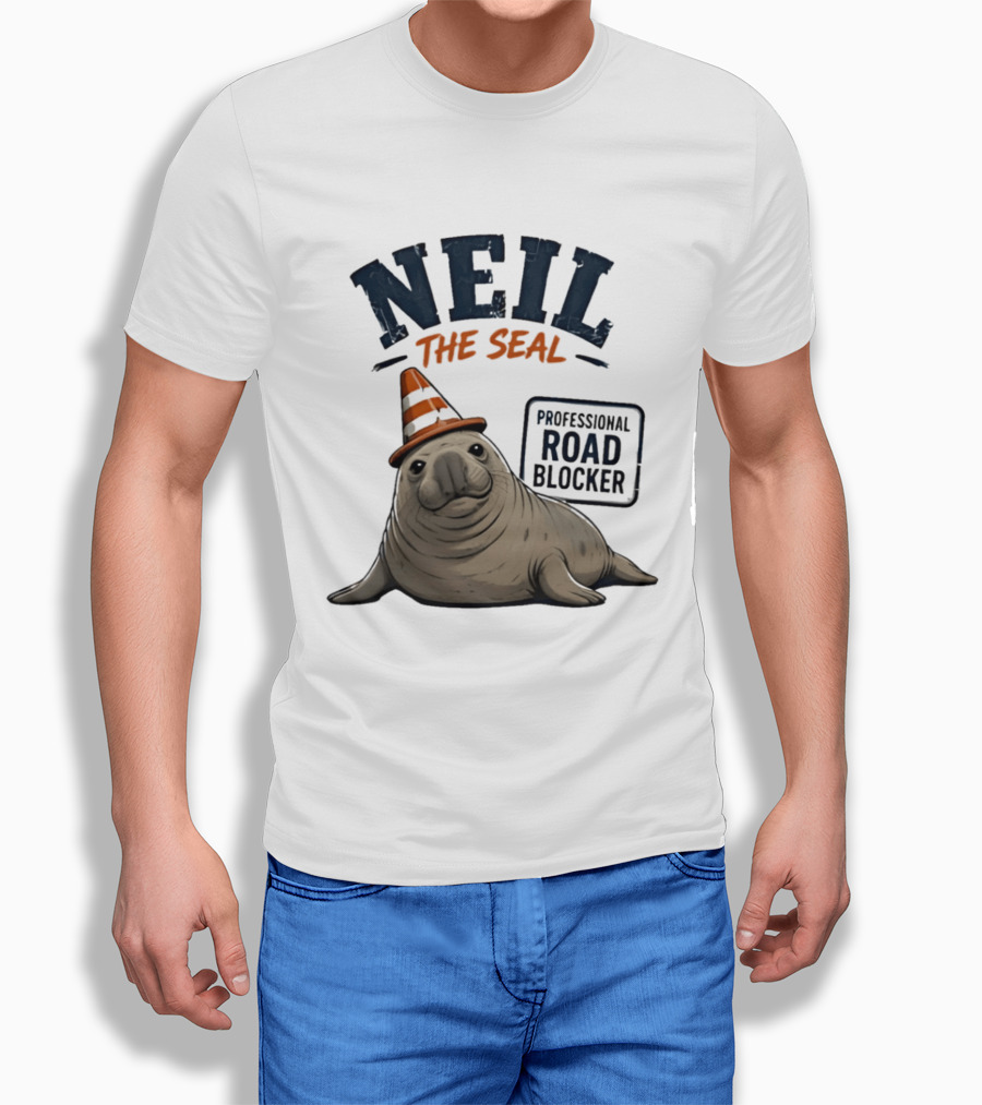 Neil The Seal Traffic Cone Hat Professional Road Blocker T-Shirt
