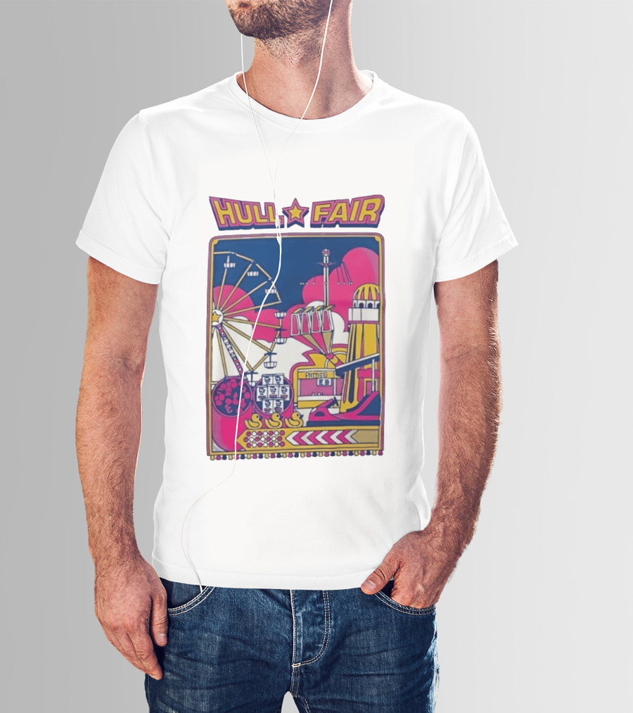 Hull Fair Ferris Wheel Carnival Rides And Helter Skelter T-Shirt