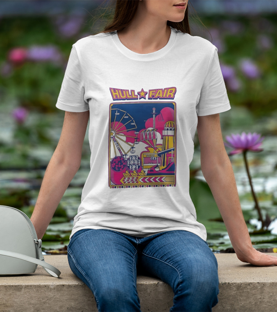 Hull Fair Ferris Wheel Carnival Rides And Helter Skelter T-Shirt