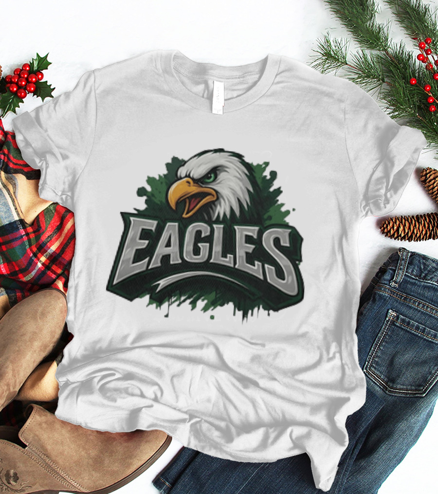 Philadelphia Eagles Distressed Graffiti Style Eagles Head T-Shirt