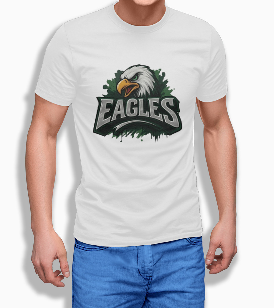Philadelphia Eagles Distressed Graffiti Style Eagles Head T-Shirt