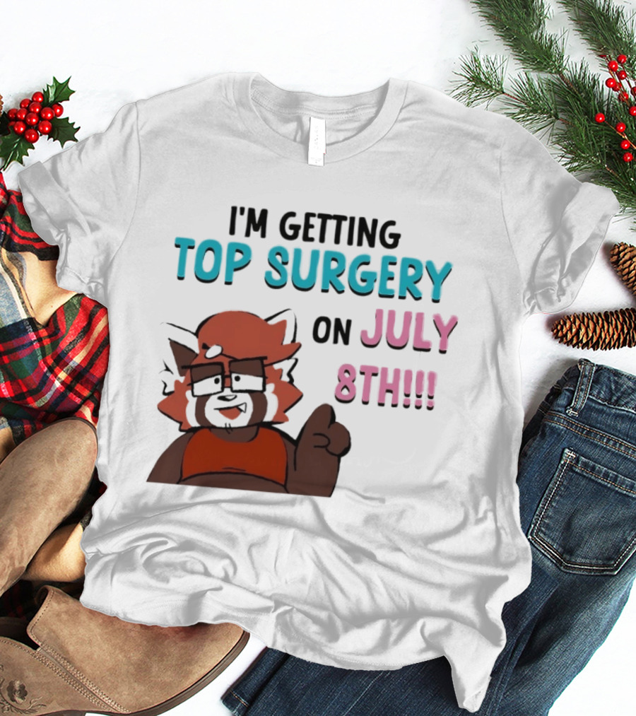 I'm Getting Top Surgery On July 8th Cartoon Character Announcement T-Shirt