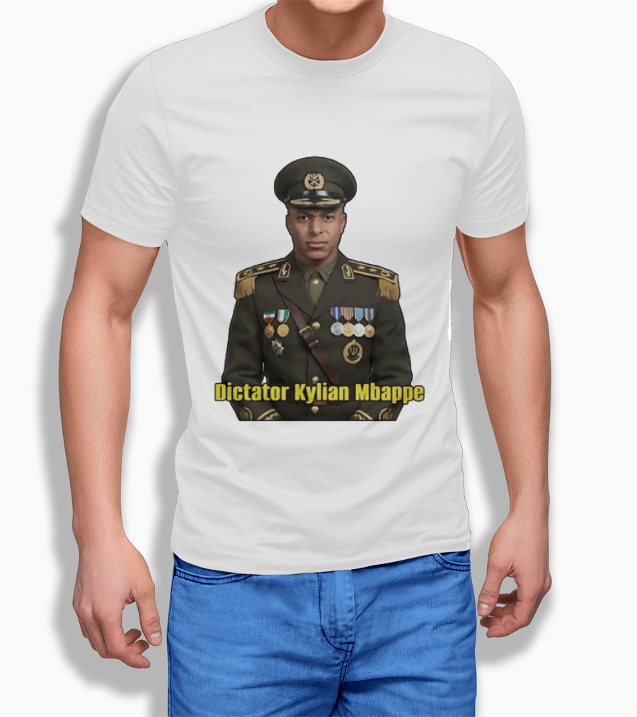 Kylian Mbappe France National Team Dictator Kylian Mbappe Military Uniform T-Shirt