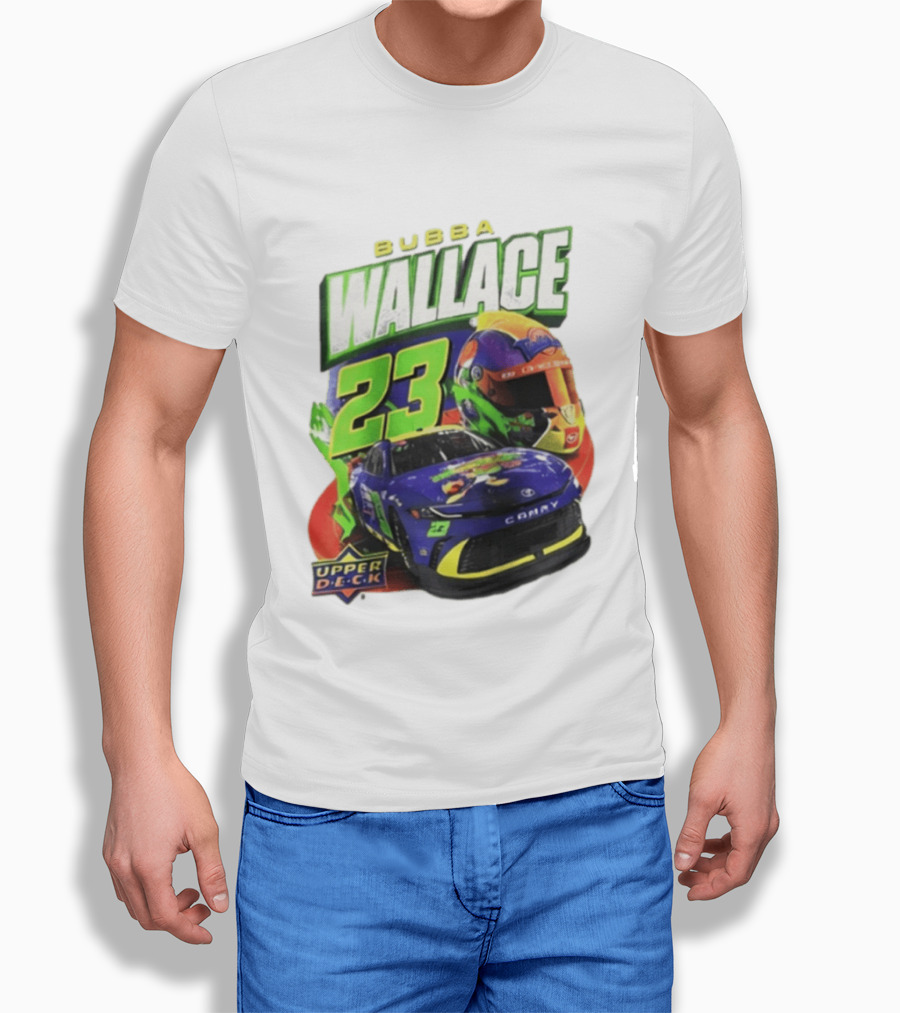 Space Jam's 30th Anniversary Bubba Wallace 23 Upper Deck Racing Car Helmet T-Shirt