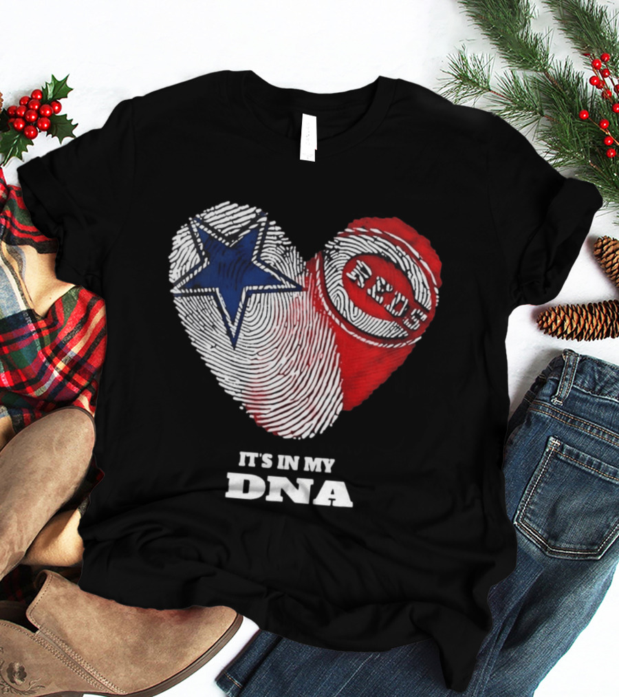 Dallas Cowboys Heart Cincinnati Reds It's In My DNA 2026 T-Shirt