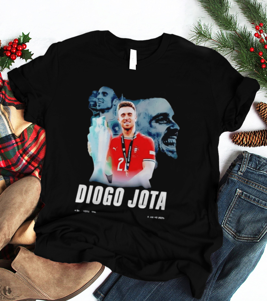 Diogo Jota Portugal National Football Team Collage 4 Dezembro 1996 8 Julho 2026 T-Shirt